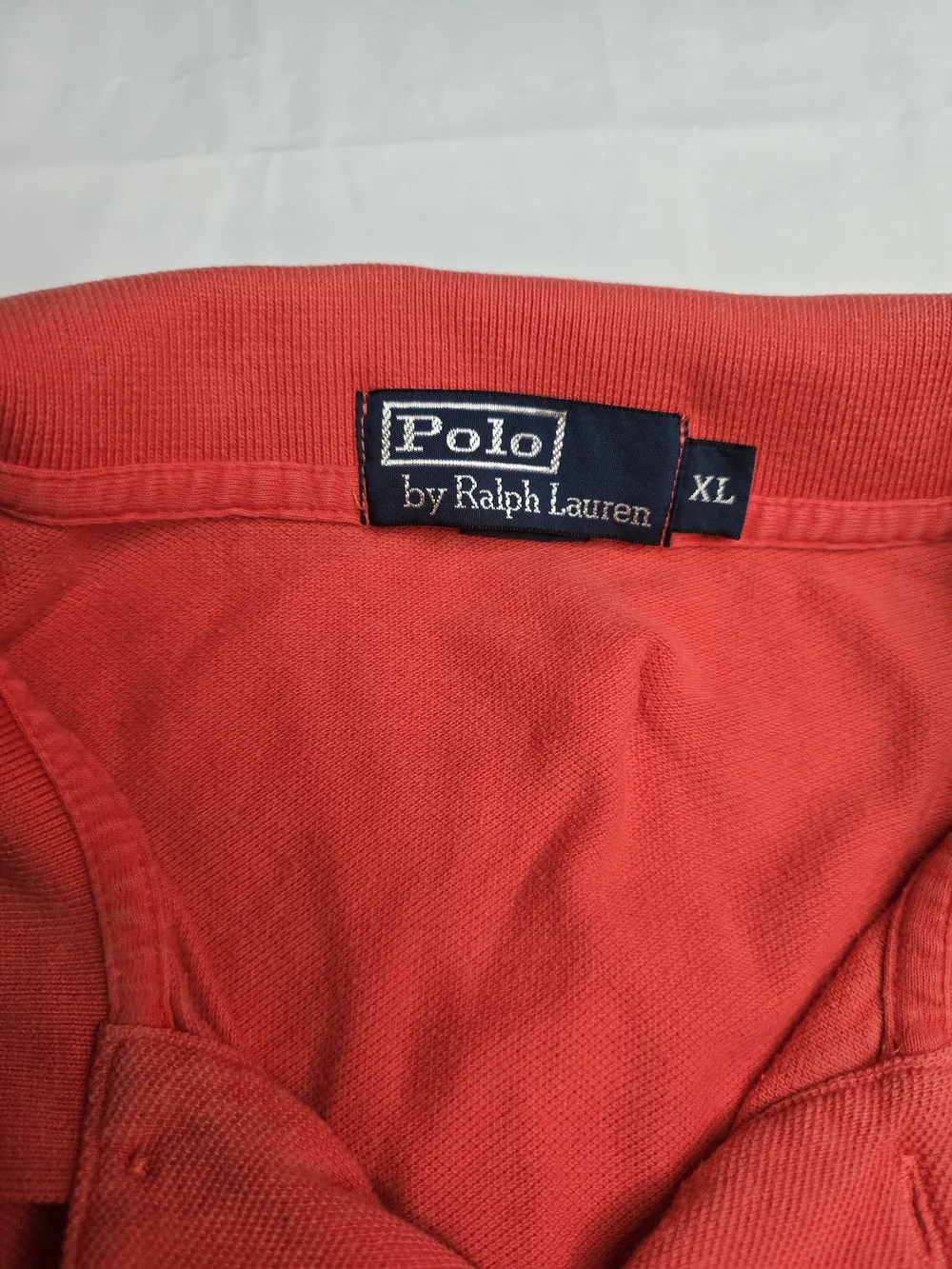 Polo by Ralph Lauren Men's Coral Short Sleeve Polo with Blue Pony Size XL
